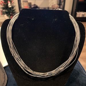 Silpada Gray Leather and Sterling Silver Necklace!